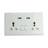 Universal Usb Wall Socket 2 Gang Switch Wall Outlet With Double Usb Ports