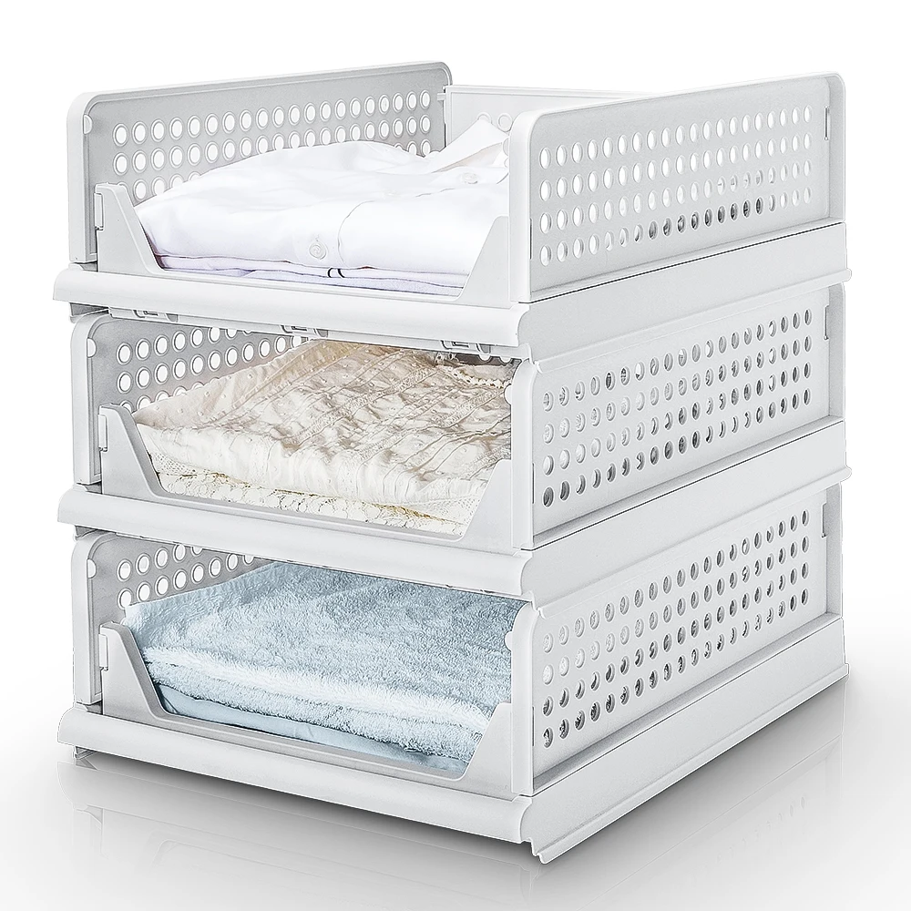 Stackable Multifunction Wardrobe Organiser For Clothes Storage Space ...