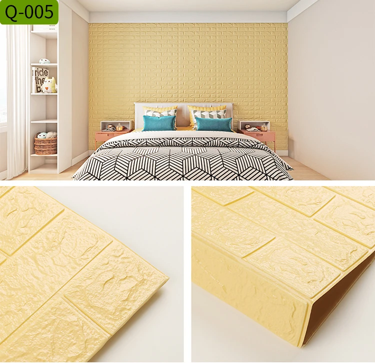 Wallpapers 3D Brick Pattern for TV background Living Room Bedroom Wall Decor DIY Self-adhesive Waterproof PE Foam Wall Sheets