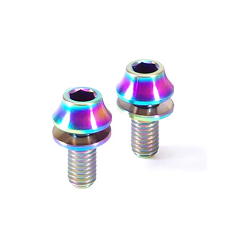
2X Screws With Gaskets Titanium Alloy Bike Bicycle Water Bottle Cage Bolt 3Color|Bicycle Bottle Holder| 