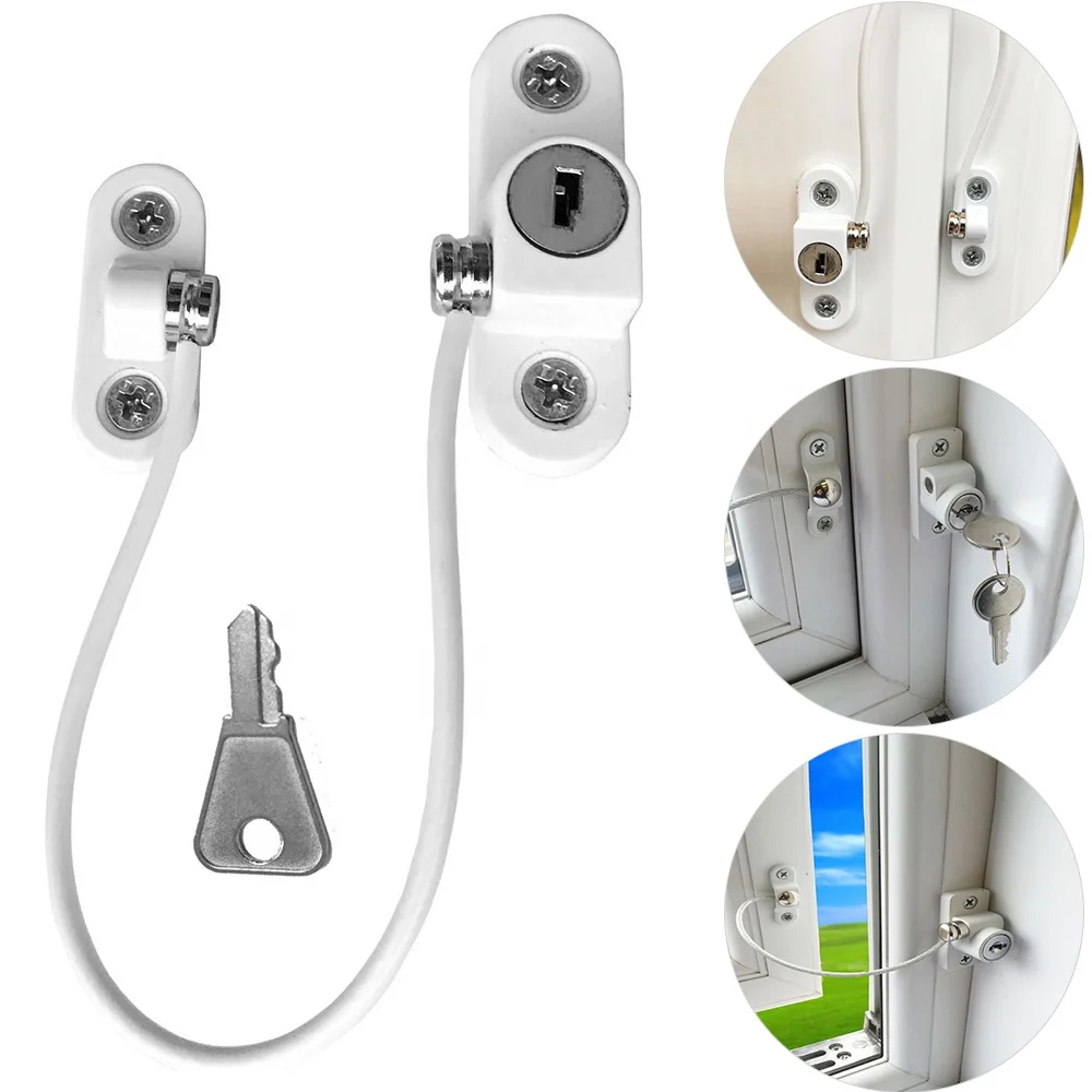 Serratura Sperren Kunci Lockable Cable Window Safety Locks Sliding Door ...