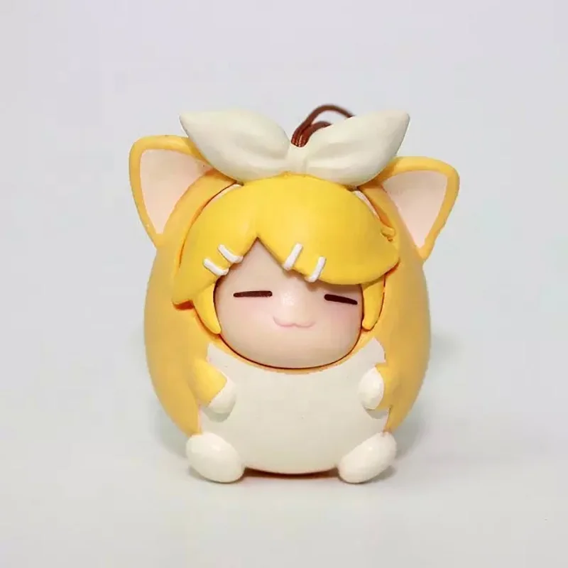 Tùy Chỉnh Dễ Thương Chất Béo Cô Gái Hatsune Miku Con Số Phim Hoạt Hình Dễ Thương Mèo Keychain PVC Hành Động Hình Đồ Chơi