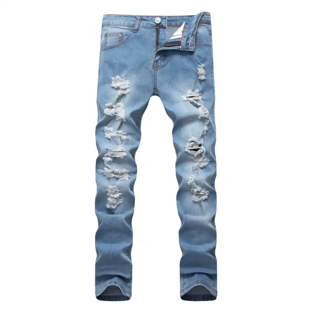New Fashion Light Wash Denim Trouser 