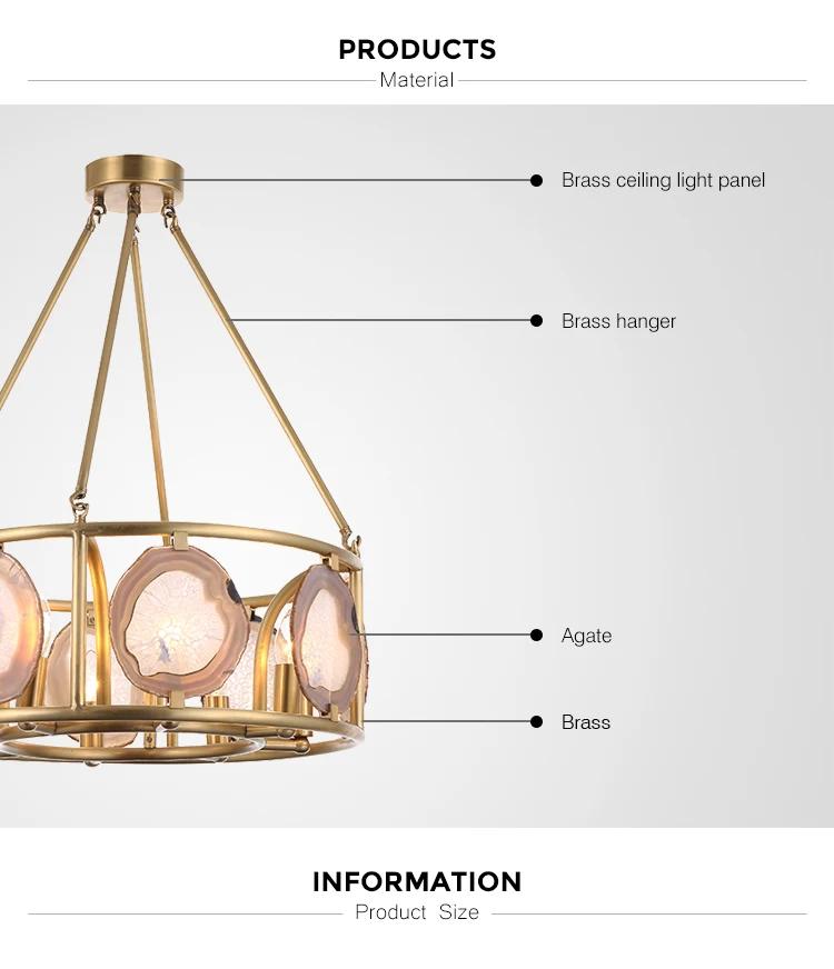 brass round pendant light