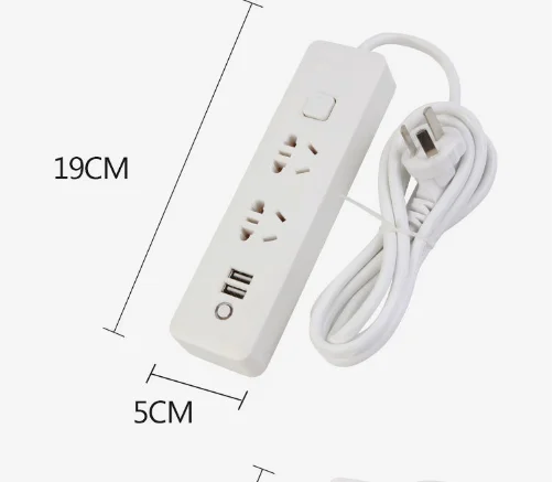 fast charging 2A  USB charging plug Multi-function Switched Electrical Power Extension Socket with switch