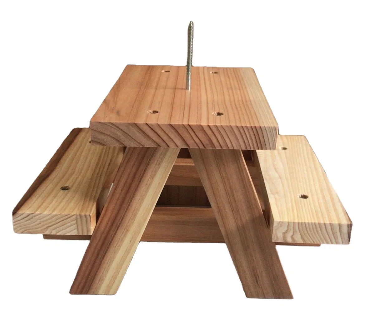 Deck Or Fence Mount Natural Wood With Corn Cob Holder Dark Cedar Corn Cob Squirrel Feeders For Outside Tree Squirrel Picnic Table Feeder Backyard Birding Wildlife Patio Lawn Garden Rayvoltbike Com