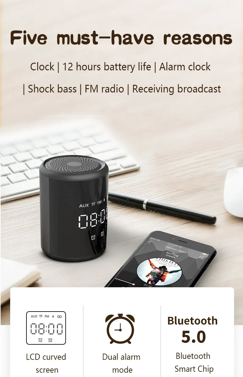 Bluetooth Speaker Wireless 2020 New Factory wholesale Oem Mobile Phone Accessories Car Portable Mini Subwoofer Dj Speaker Box