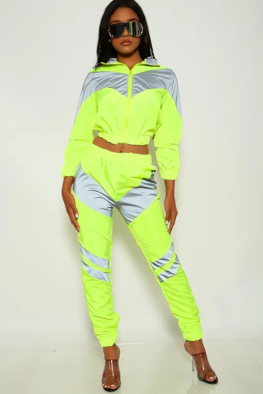 Custom Design Womens Reflective Nylon Ladies Tracksuit - Buy Reflective ...