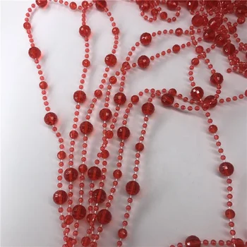 red color beaded outdoor valance bubble plastic beads curtains