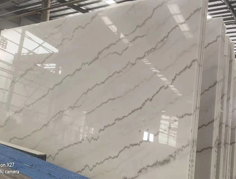 Factory Price China Guangxi Natural White Marble Custom Size 20mm Thick Slabs