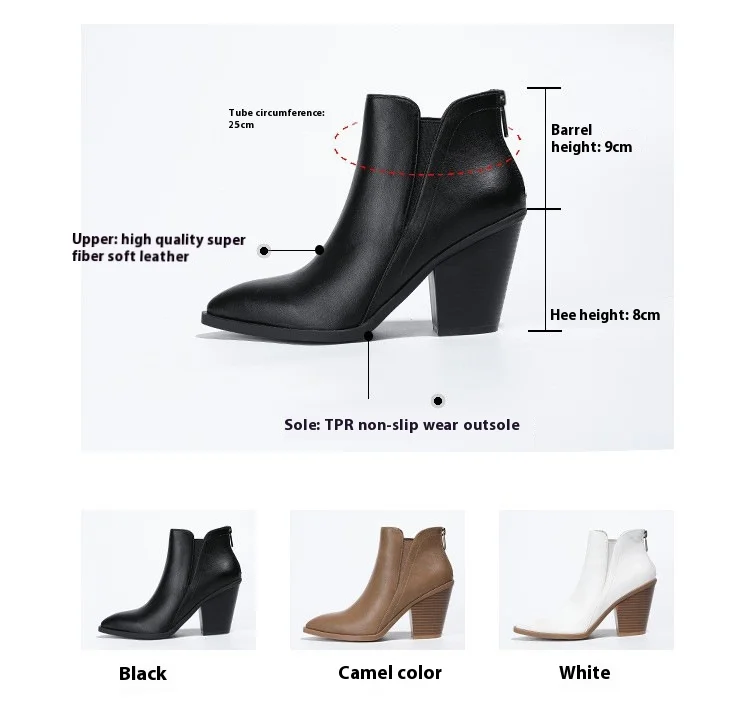 New Arrival Chunky Heeled Boots for Women (Model HL3692)