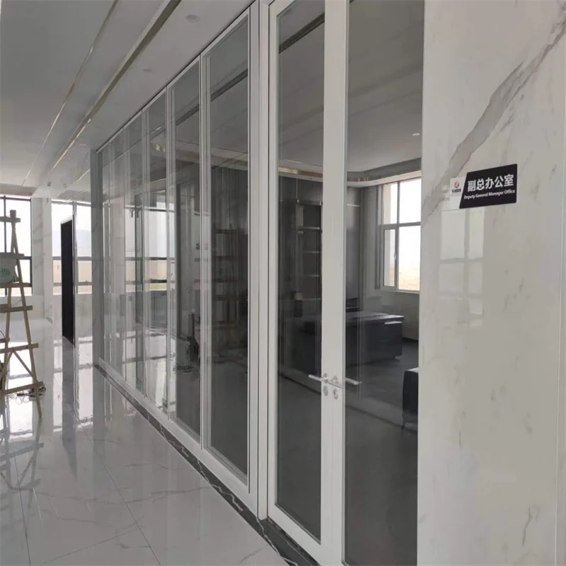 Luxury Retail Store Double Glass Partition | 108mm Wall Thickness Flat Aluminum Frame + Steel Keel manufacture