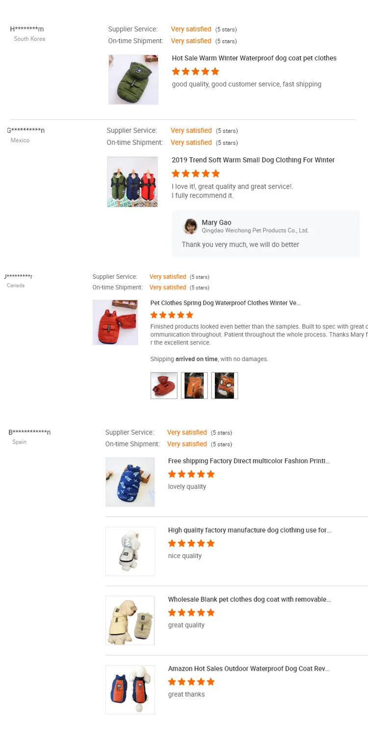 Oem/odm Custom Wholesale Luxury Winter Dog Clothes Pet Jacket