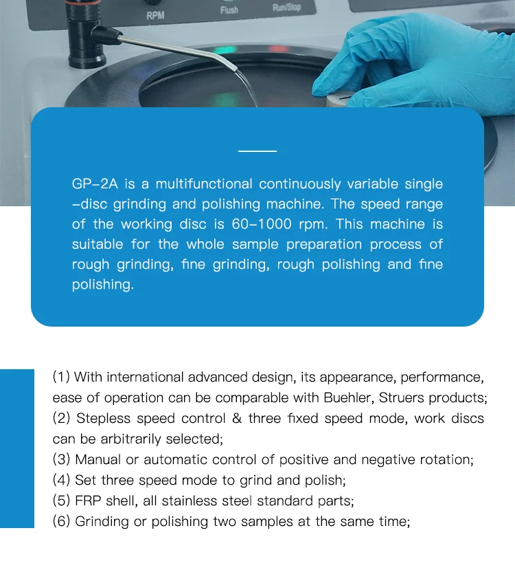 Manual Grinding And Polishing Machine For Metallographic Specimen ...
