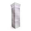 4 Side Floor Tower Paper Displays Rack with Hooks for Accessories