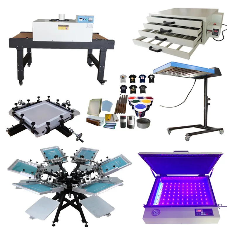 product dgruida ns606 hd full set screen printer heavy duty with micro registration 6 color 6 station screen printing machine-1