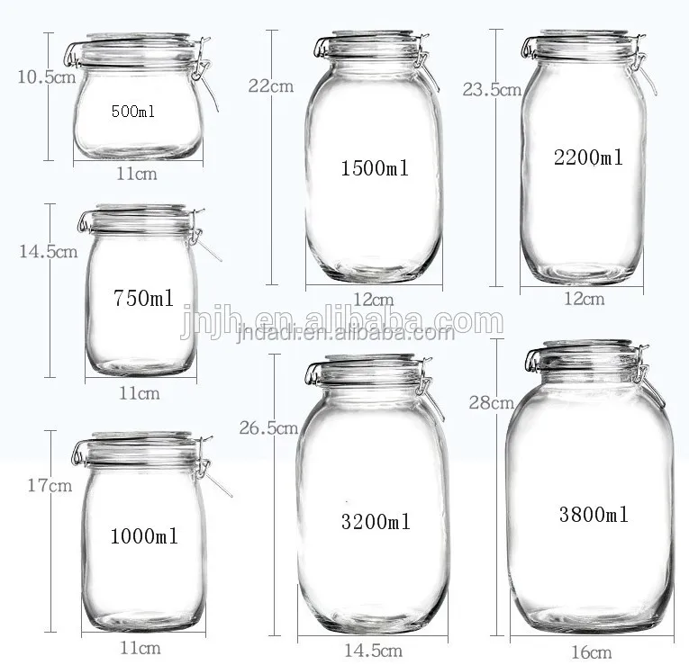 Vacuum Glass Storage Jar With Plastic Cover Jars Seal Lids / Heat