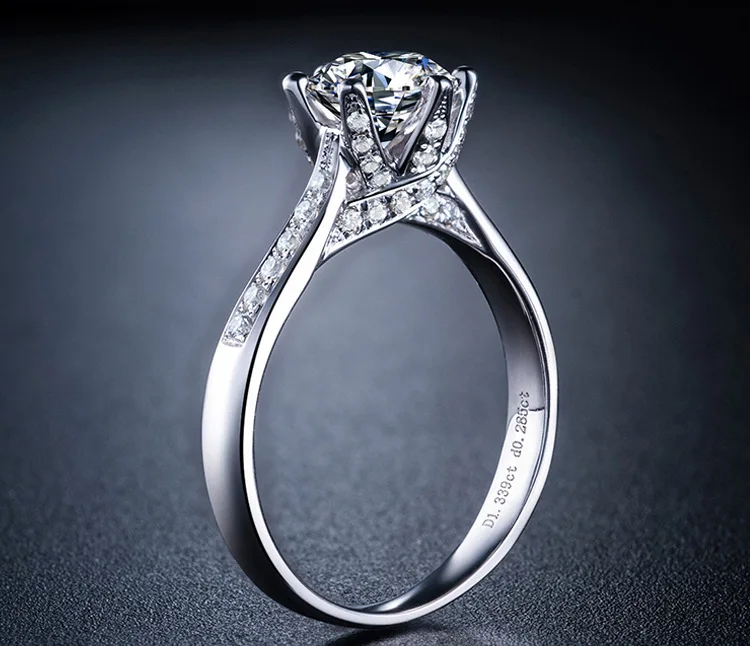 white clear moissanite diamonds full circle 18k wh