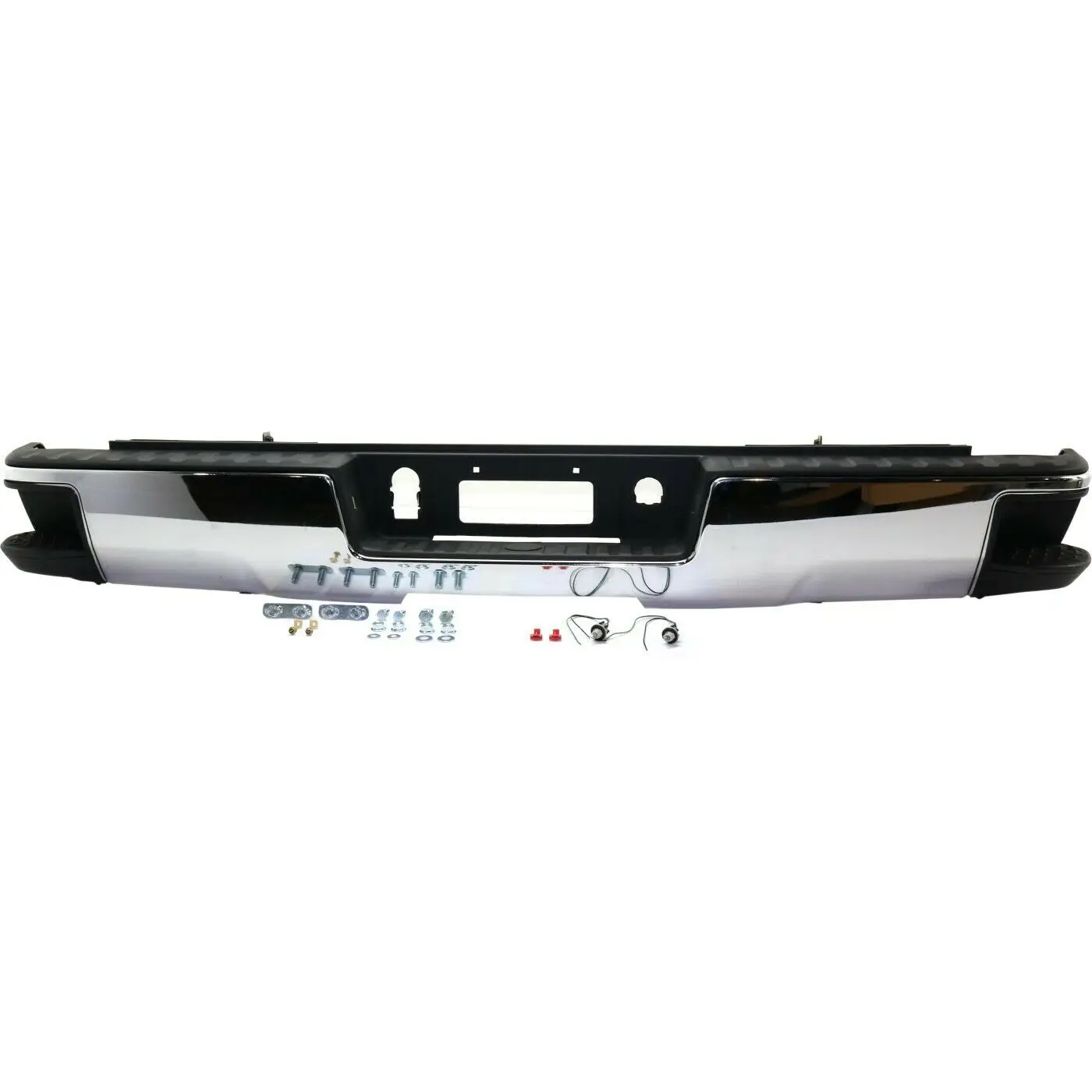 Chrome Rear Step Bumper Car Bumpers With Sensor Hole Sierra 2014 2015 2016 2017 For Silverado