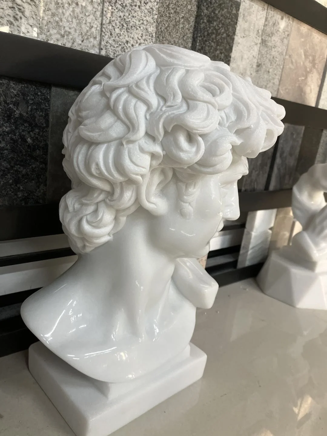 product david head sculpture in polished onyx marble for office  hotel decorations-3