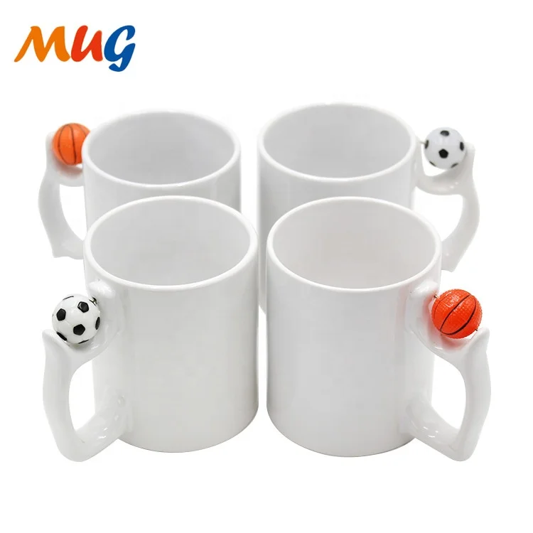 11oz Promotional Ceramic Sublimation Mug With Football/basketball ...