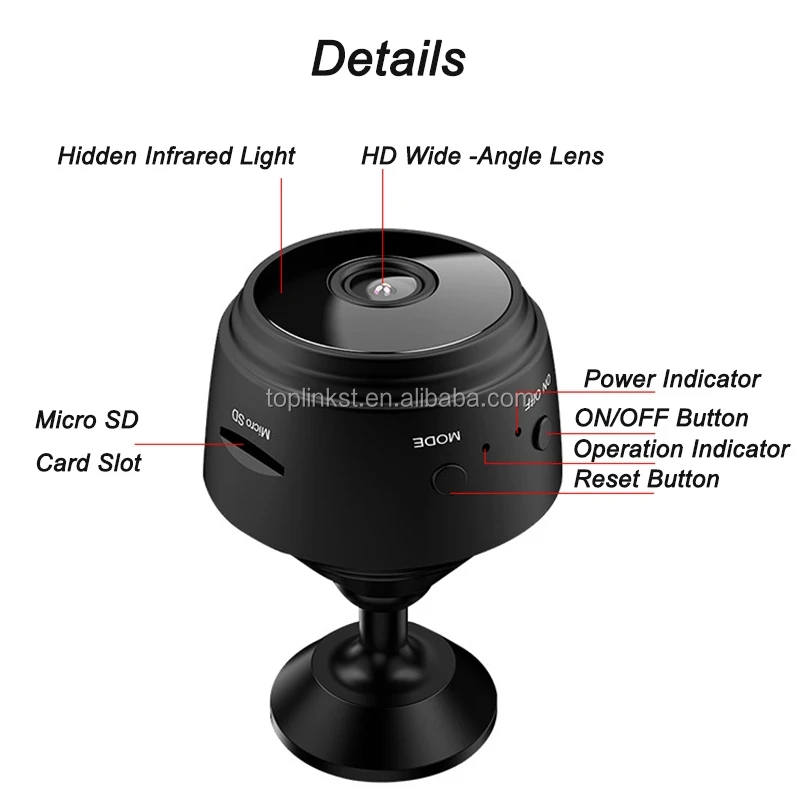 A9 Mini Wifi Camera Battery Powered Infrared Night Vision Wifi Camera