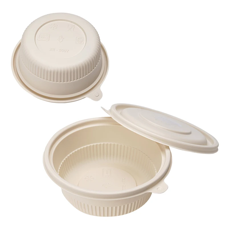 Safe Eco Friendly Degradable Packaging Boxes Corn Starch Takeaway Food Containers Biodegradable