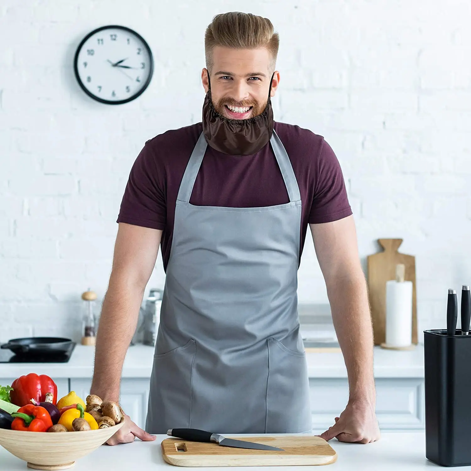 亚马逊热销高品质可调双层胡子围裙胡子警卫胡子掩盖男人