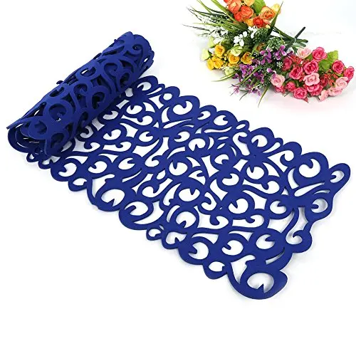 Dusty blue luxury flower table runner house gifts table runner