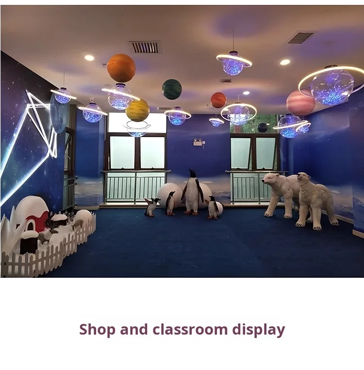 product planet shaped wedding stage decorative lights restaurant chandelier photo area starry sky ball middle sized wedding props-12