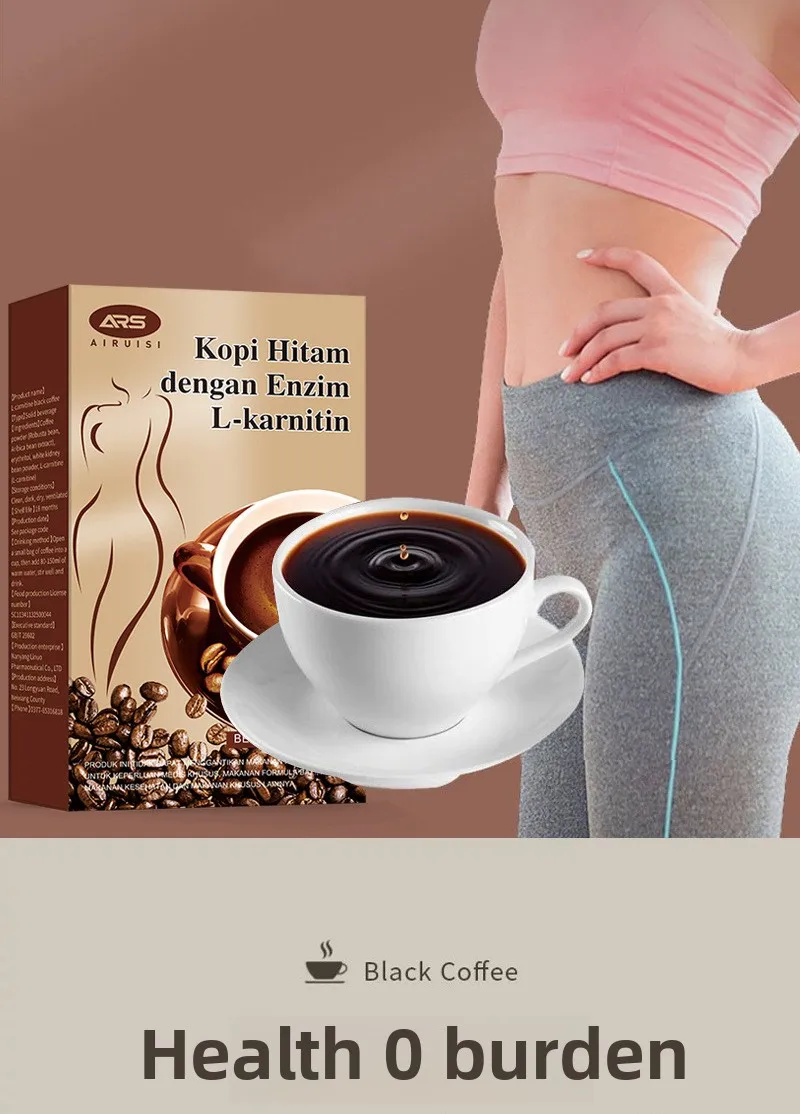 L-Carnitine Ketone Instant Coffee Powder Low Carbohydrate Fast Weight Loss Fat Burning Mellow Bitter Flavor Available Chocolate