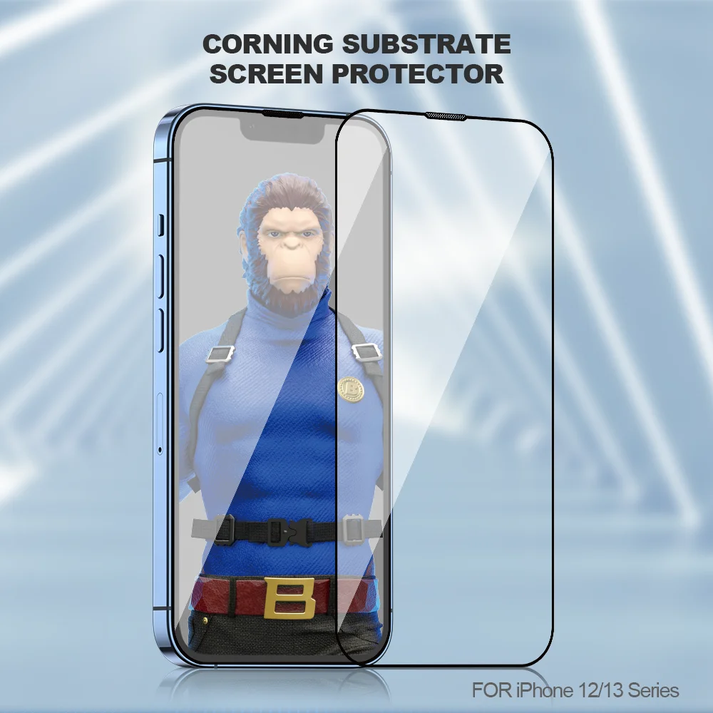 Blueo Usa Corning Tempered Glass With Dust Removal Applicator For Iphone 14 Pro Max Screen