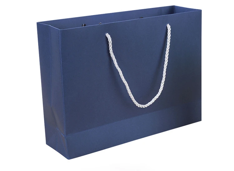 Mixed Pack 3 Sizes Navy Blue Paper Retail Gift Rope Handle Tote Shopping Bags