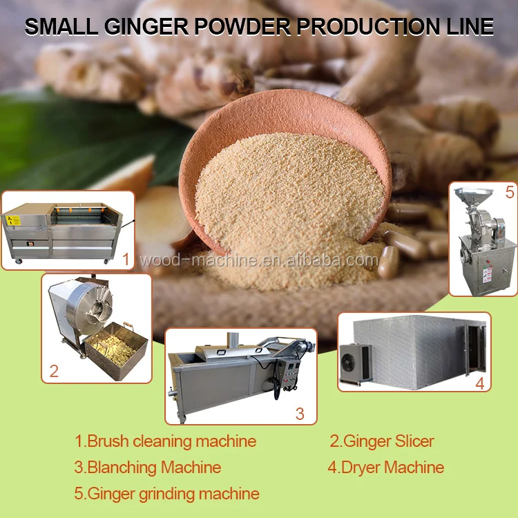 garlic powder grinding machine blanching machines for fruits ginger powder production line