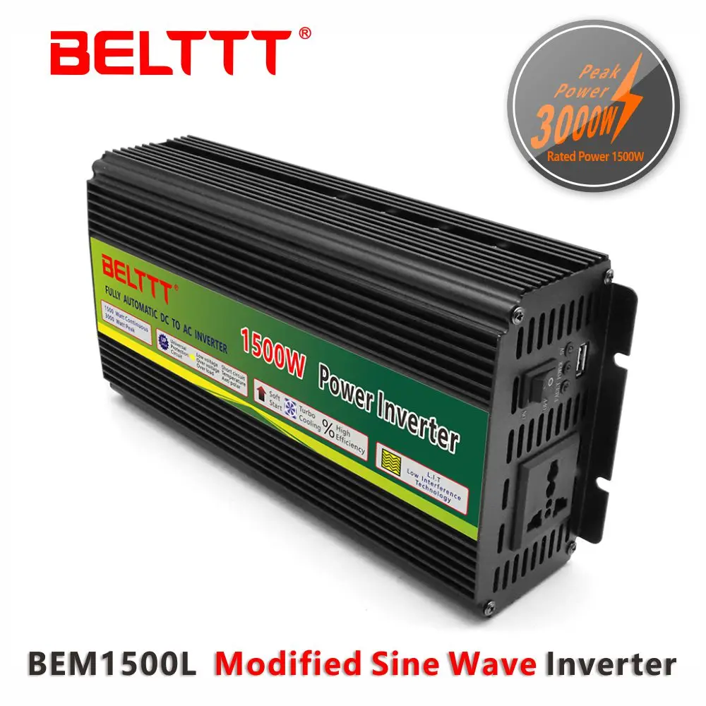 Pure Sine Wave Inverter 1500W  12V to 220v  50hz  Brand New BELTTT 