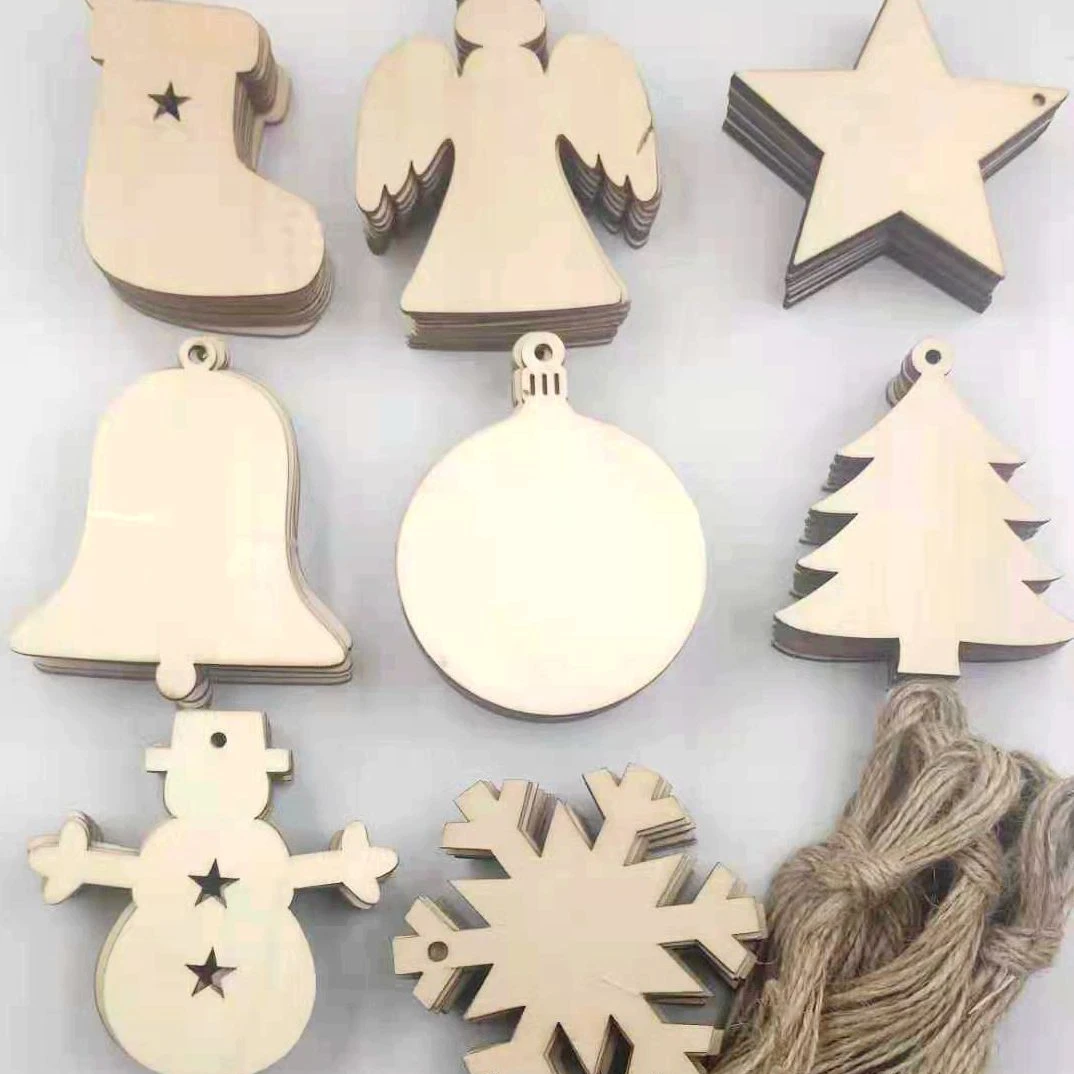 Handmade Star Snowflake. Shaped Wooden Blanks Bell