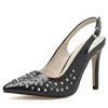 Summer Women High-Heeled Dress Shoes Slingbacks Lady Rivets Studs Stiletto Basic Working Dating Pumps Shoes for Women