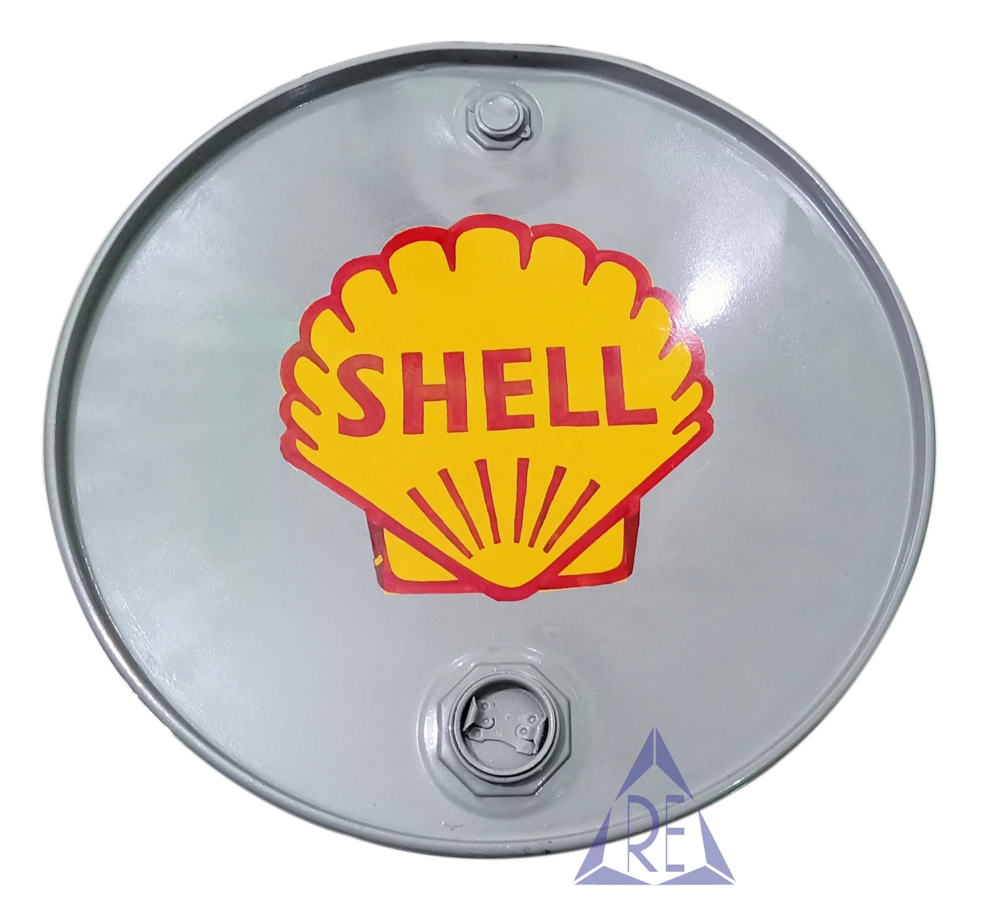 Vintage Original Metal Shell Oil Barrel Drum Lid Yellow Red Buy Drum Lid Clamps,Decorative