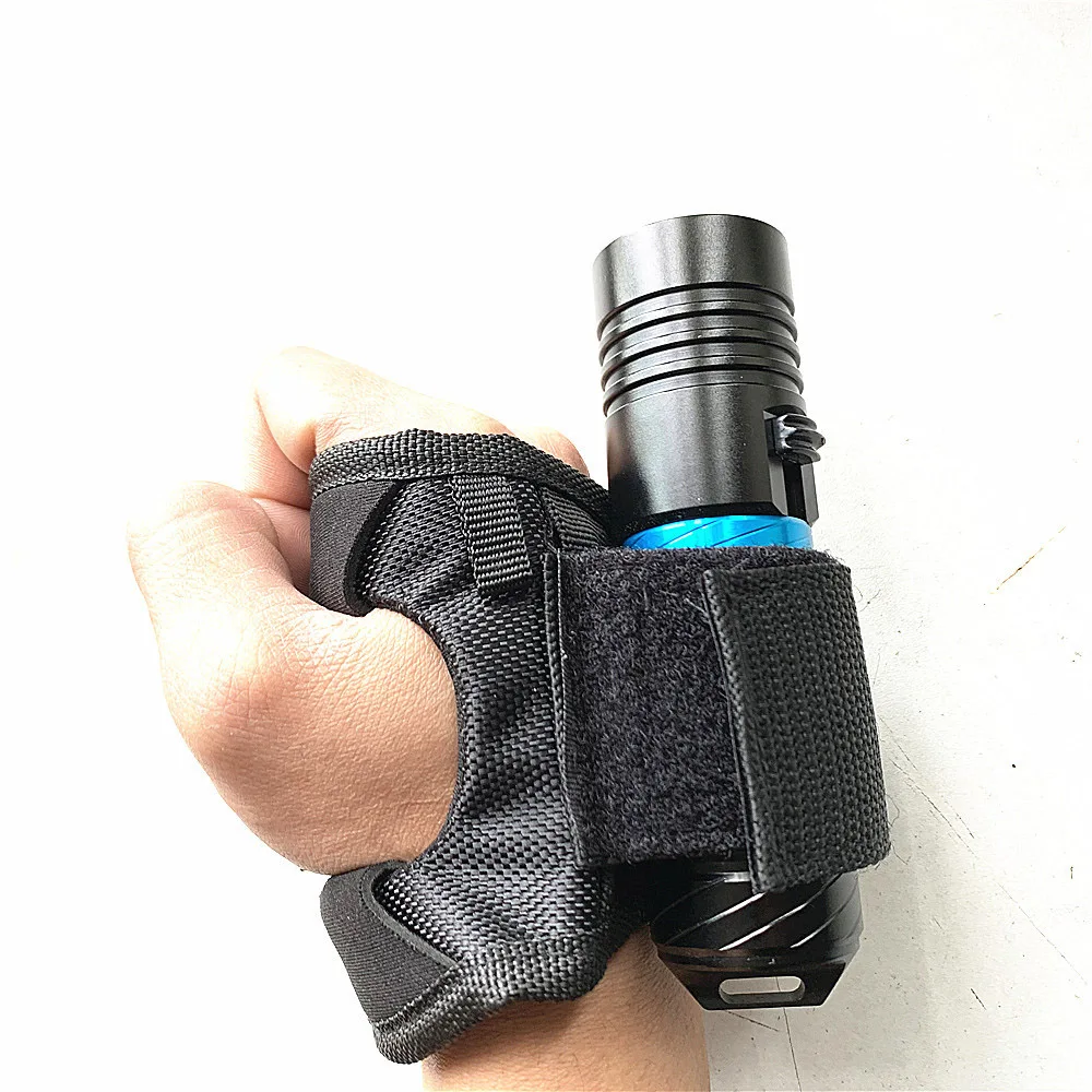 Hand Free Durable Adjustable Light Holder Portable Holster Soft Glove for Scuba Dive Diving Underwater LED Torch Flashlight