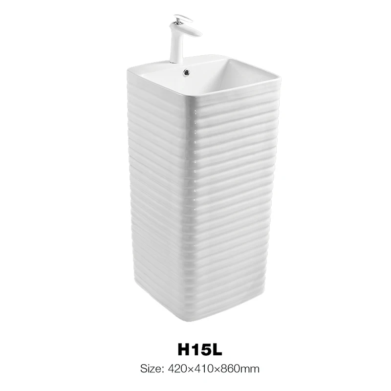 Wholesale Sink Hand Washing Basin Ceramic White Color Art Basin H15L