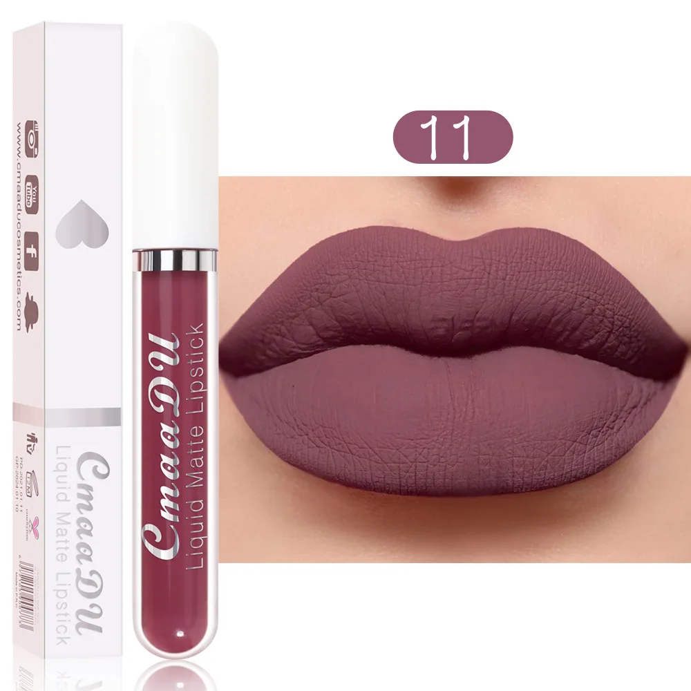 CmaaDu 18 Ultra Chic Colors Matte Waterproof Long-lasting Liquid Lipstick Vegan Cruelty-Free Lip Gloss for Makeup Vegan New Box