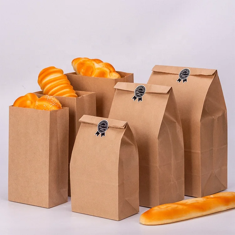 Eco Friendly Custom Printed Food Brown Kraft Paper Bag Picnic Eco Bag For Food Packaging Buy