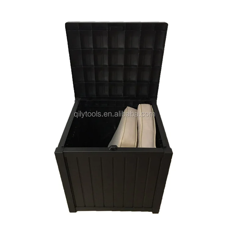 30 Gallon Woodlook Texture Deck Box Garden Storage Box Side Table