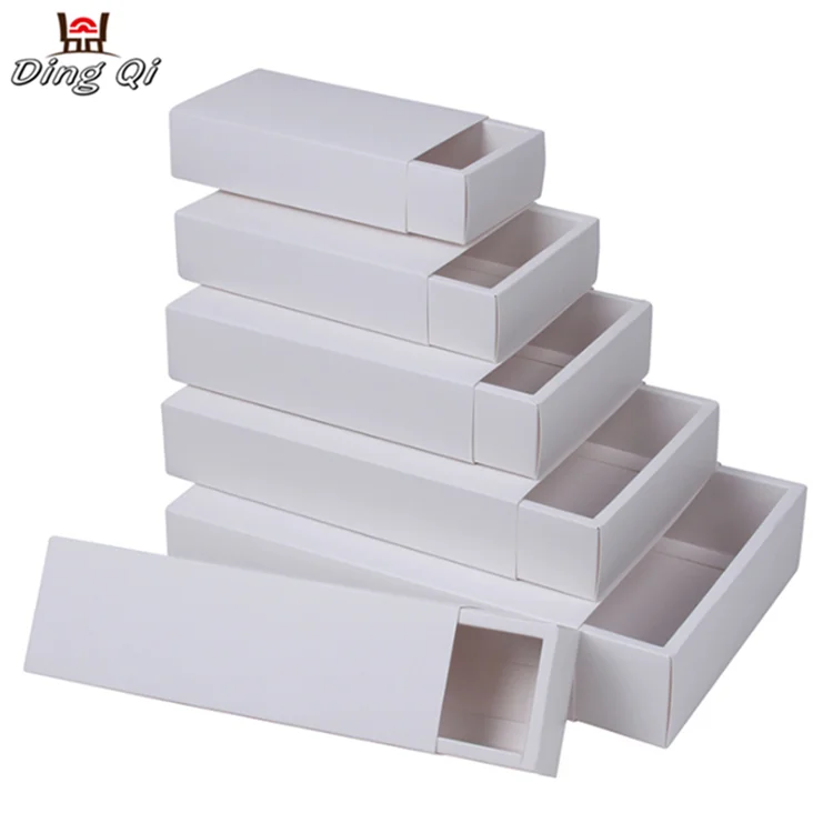 Recycled cosmetic gift paper folding drawer packaging box package