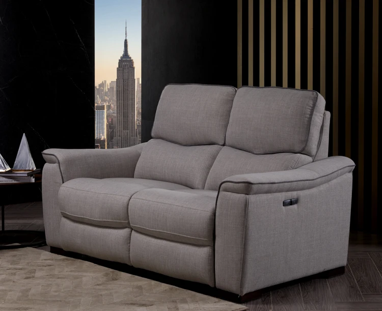 Manwah Cheers Euro Skin-friendly Fabric Upholstered Power Reclining ...