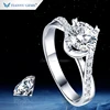 Tianyu gem Hand Make Jewellery Ring 14k/18k gold /Pt 950 1.0 CT Lab Diamond Moissanite Solitaire Lady Ring