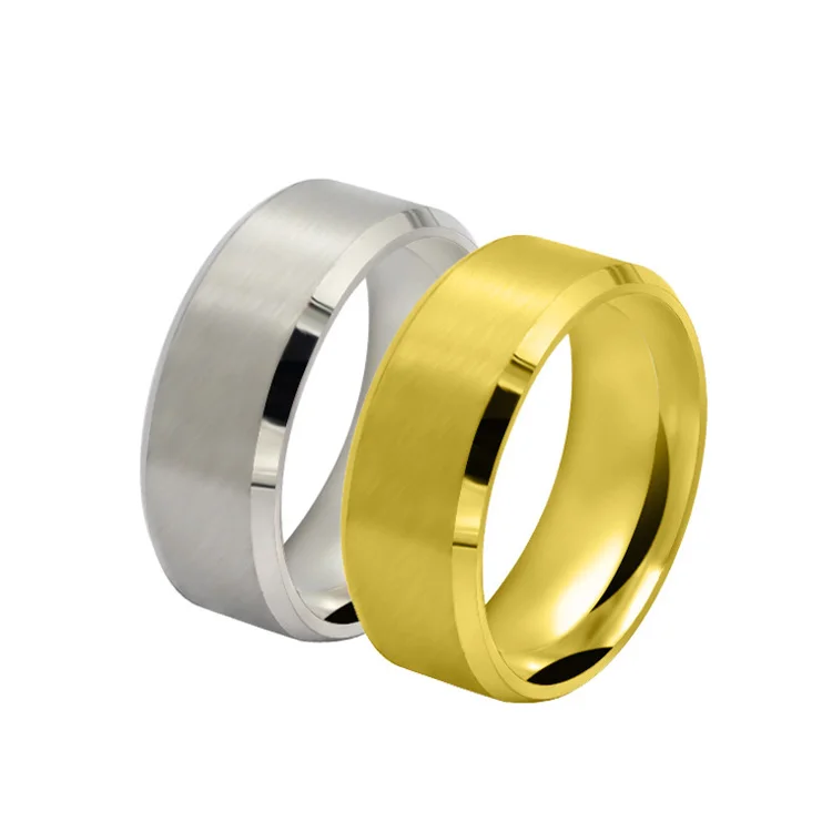 Basic 8mm Mens Wedding Ring Blank For Logo Matte Finish