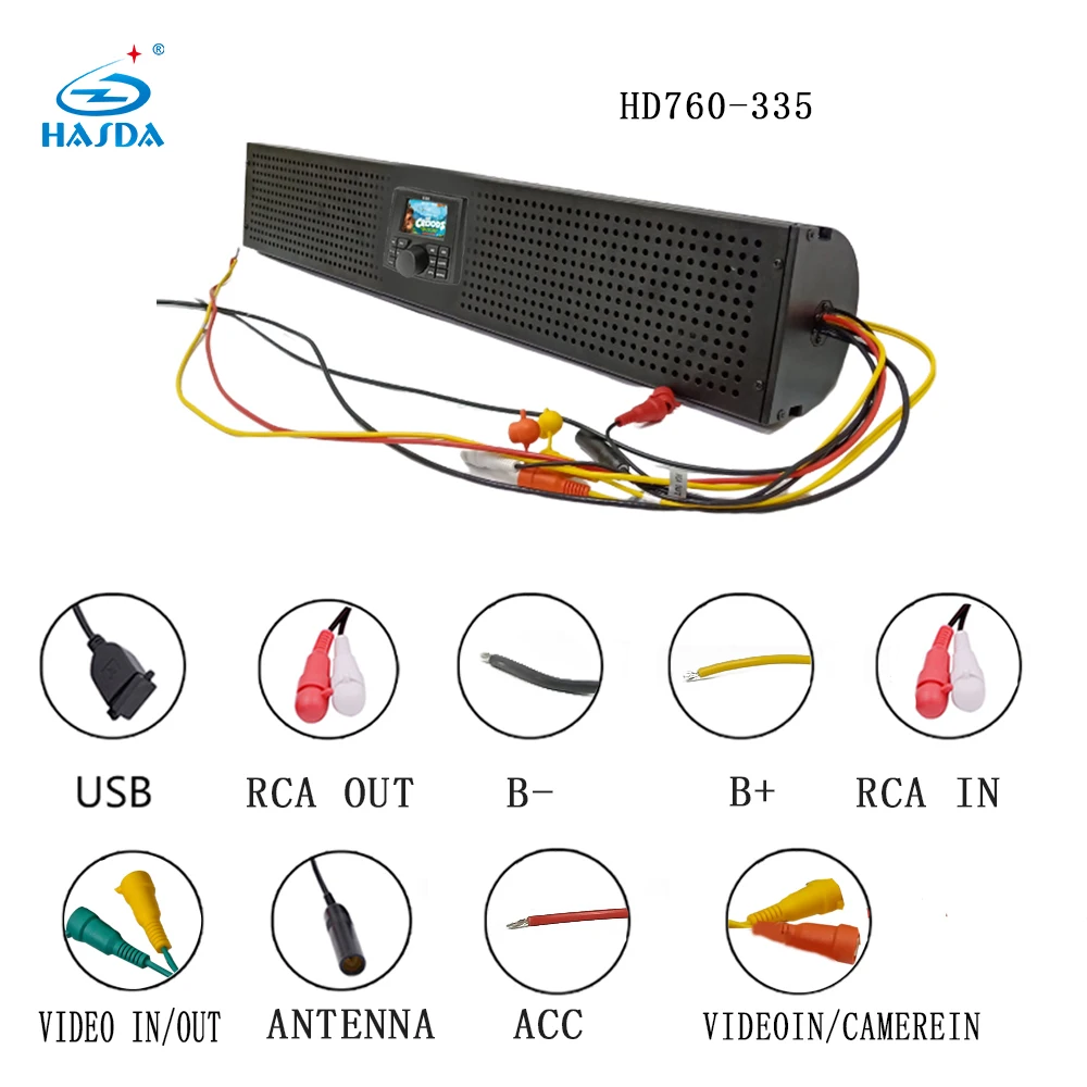 Atv Utv Sound Bar System13 Cm Wide,Ip66 Rated Weatherproof,Blue