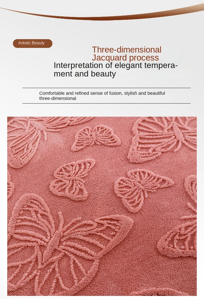 New Knitted Flannel Taffeta Fleece Butterfly Flower Stereo Jacquard Eco-friendly 100% Polyester All-Season Bedding Travel Nap manufacture