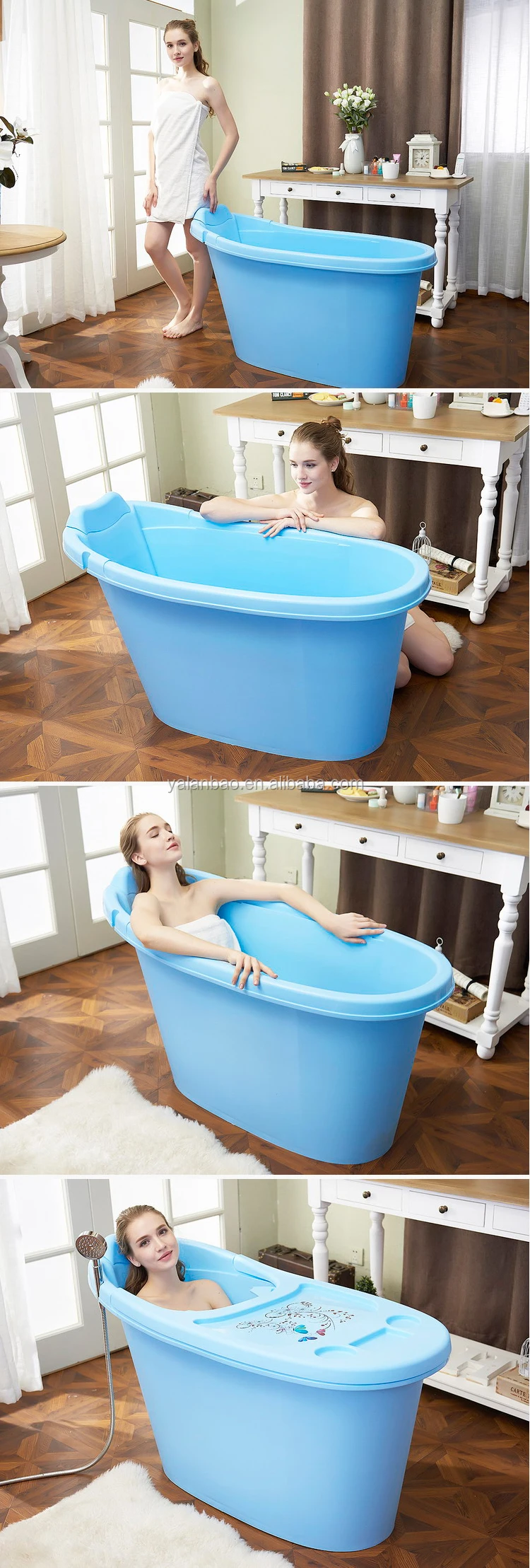 Factory Price Custom Oem Large Movable Plastic Portable Cheap Bathtub